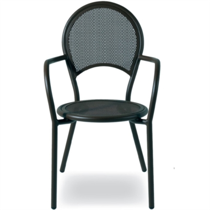 SEDIA IN ALLUMINIO CON BRACCIOLI