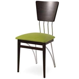 SEDIA IN METALLO E LEGNO