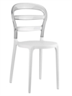 SEDIA IN PLASTICA CON SCHIENALE TRASPARENTE